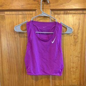 Nike Women's Magenta Athletic Tank Top with White Swoosh